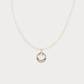Pearl Smiley Face Necklace BlackSugar-Best Online Jewelry Shop Earrings, Necklaces, Rings, Located West Los Angeles